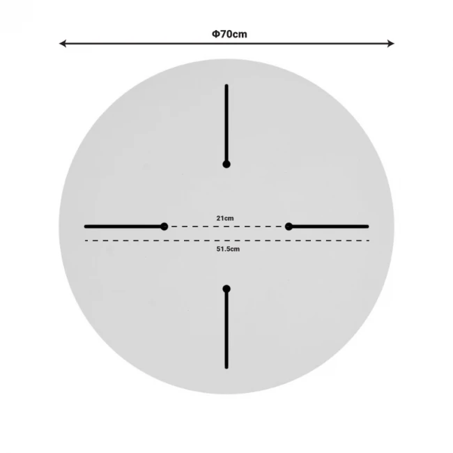 Table surface Copious  pakoworld Werzalit cement I D70cm