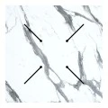 Table surface Melody pakoworld HPL white marble 70x70cm