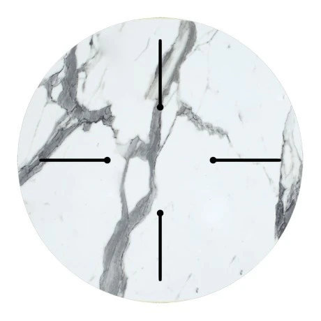 Table top Melody pakoworld HPL white marble Φ60cm 12mm thick