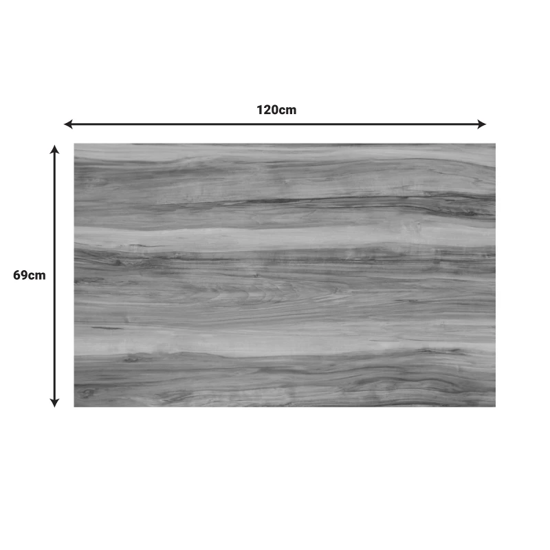 Table top Noble pakoworld HPL walnut 69x120cm thickness 12mm