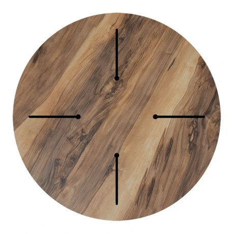 Table top Noble pakoworld HPL walnut Φ60cm, 12mm thick