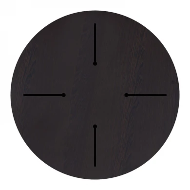 Επιφάνεια τραπεζιού Portico pakoworld HPL wenge Φ60εκ πάχους 12mm