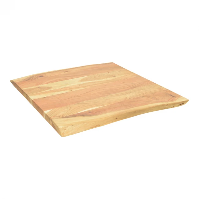 Table top Pozier pakoworld solid acacia wood in natural shade 80x80x4cm