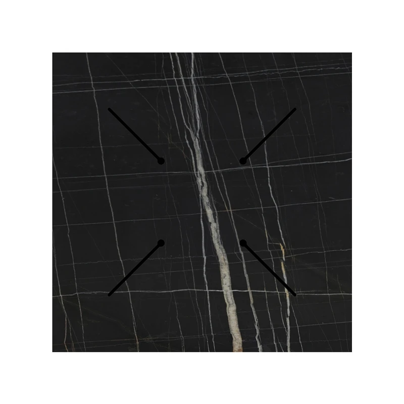 Relian table top pakoworld HPL black marble look 60x60cm 12mm thick