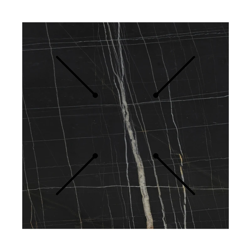 Relian table top pakoworld HPL black marble look 70x70cm 12mm thick