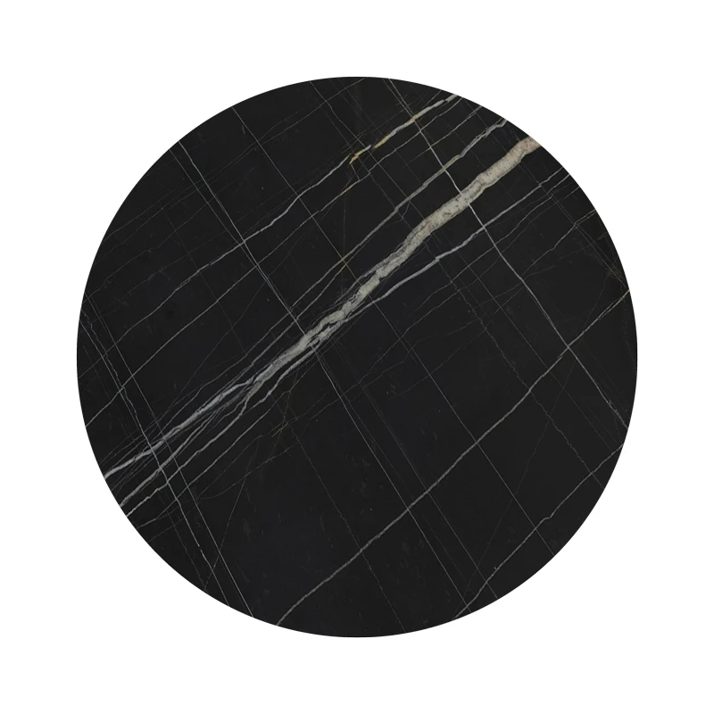 Relian table top pakoworld HPL black marble look D60cm 12mm thick