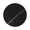 Relian table top pakoworld HPL black marble look D60cm 12mm thick