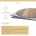 Relian table top pakoworld HPL black marble look D80cm 12mm thick