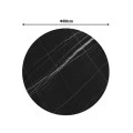 Relian table top pakoworld HPL black marble look D80cm 12mm thick