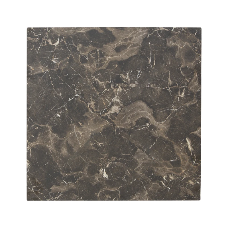 Verhia table top pakoworld HPL dark grey marble look 60x60cm 12mm thick