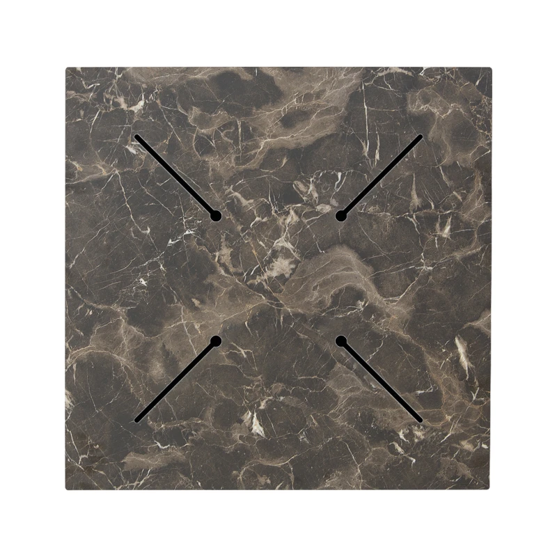 Verhia table top pakoworld HPL dark grey marble look 60x60cm 12mm thick