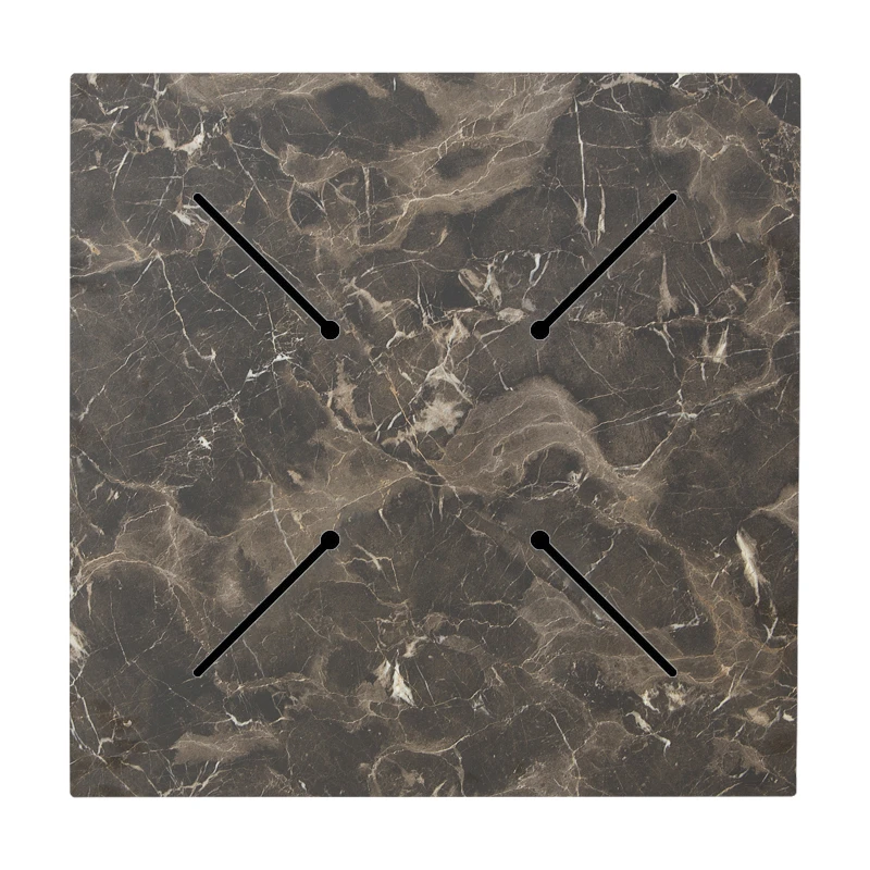 Verhia table top pakoworld HPL dark grey marble look 69x69cm 12mm thick