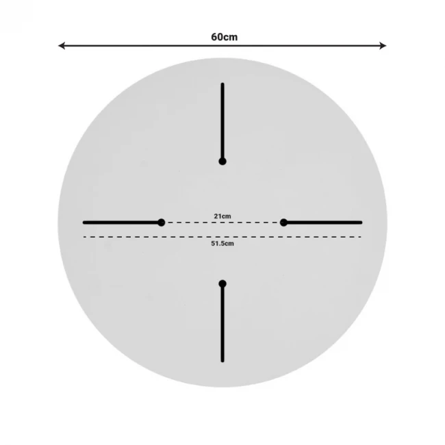 Verhia table top pakoworld HPL dark grey marble look D60cm 12mm thick