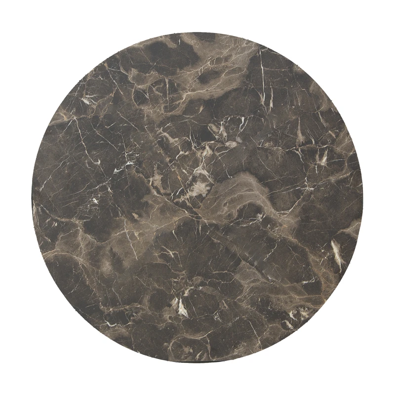 Verhia table top pakoworld HPL dark grey marble look D69cm 12mm thick