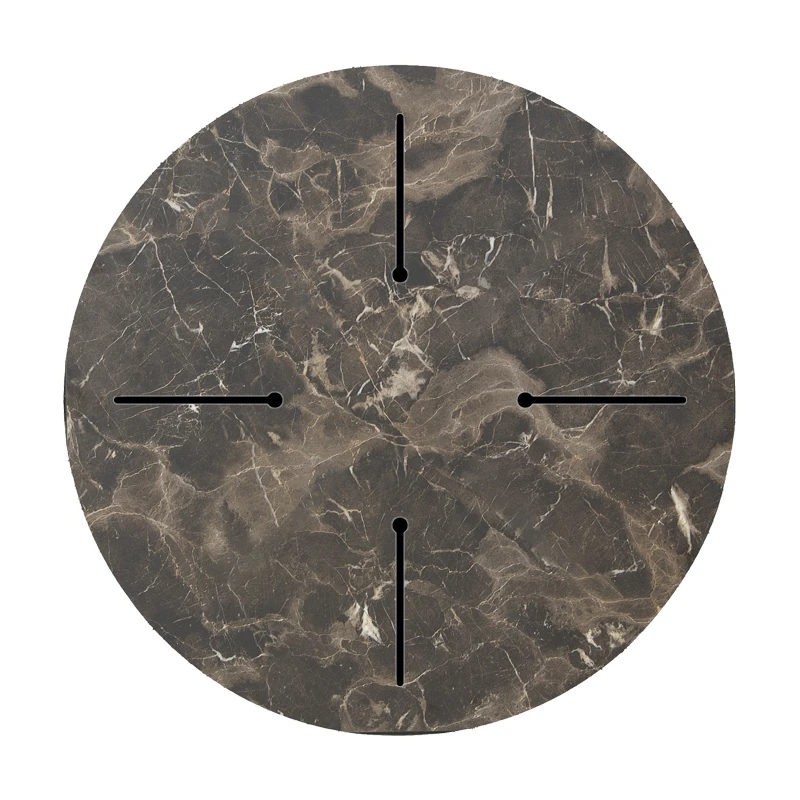 Verhia table top pakoworld HPL dark grey marble look D69cm 12mm thick