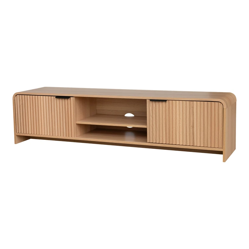 Anfen pakoworld mdf tv stand in natural shade 160x39x40.5cm