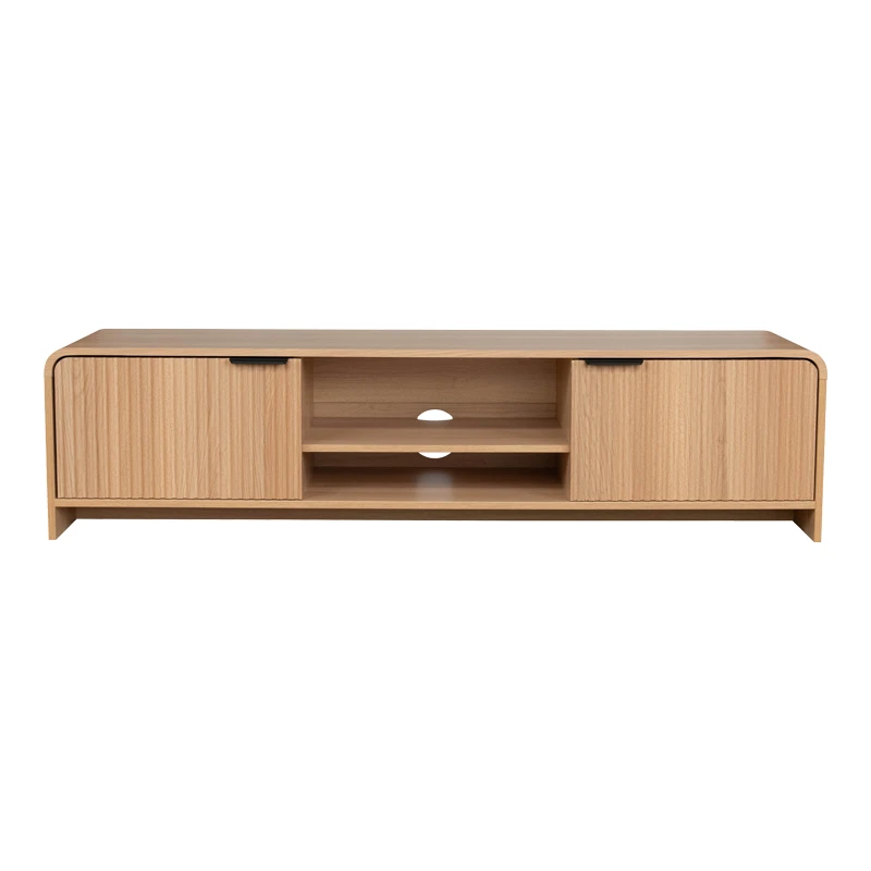 Anfen pakoworld mdf tv stand in natural shade 160x39x40.5cm
