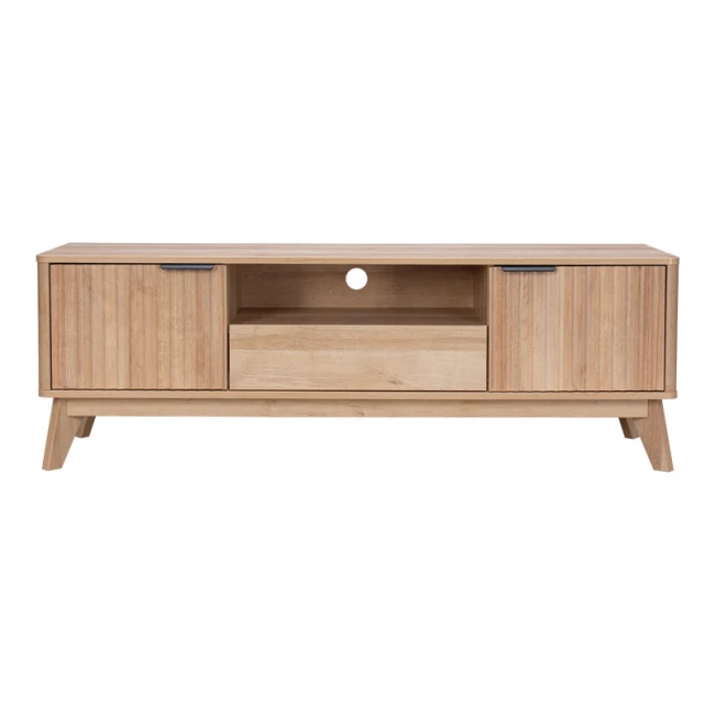Hamea pakoworld mdf TV cabinet in natural shade 145x39.5x49cm