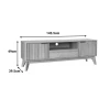 Hamea pakoworld mdf TV cabinet in natural shade 145x39.5x49cm