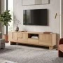 Jenfia pakoworld mdf tv stand in natural shade 180x39x45.5cm