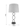 Table lamp Grezial Inart E27 gold metal-white fabric D33x60cm