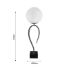 Table lamp Pinnacle Inart E27 gold metal-glass D20x65cm