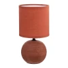 Επιτραπέζιο φωτιστικό PWL-1210 pakoworld Ε14 κεραμικό σε terracotta απόχρωση Φ13x25εκ