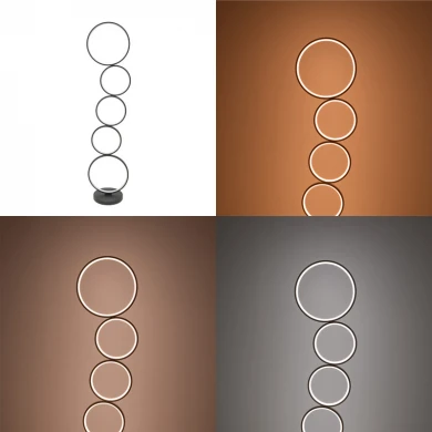 Φωτιστικό δαπέδου Chemal pakoworld led μέταλλο σε μαύρη απόχρωση Φ30x130εκ