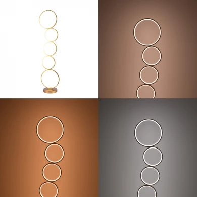 Φωτιστικό δαπέδου Chemal pakoworld led μέταλλο σε χρυσή απόχρωση Φ30x130εκ