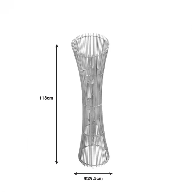 Floor lamp Gion Inart E27 bamboo in natural color D29.5x118cm