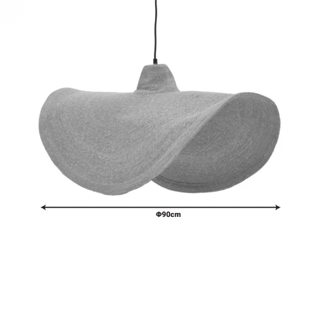 Ceiling lamp Acfen I Inart matting in a natural shade D90x6cm