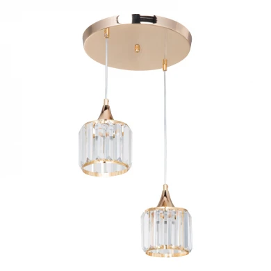 Ceiling light PWL-1025 pakoworld Ε27 metal golden-glass D30x70cm