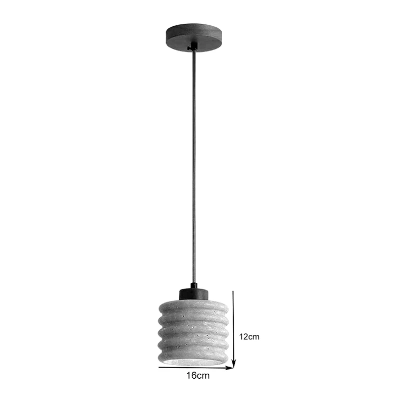 Ceiling lamp Fino pakoworld walnut wood and travertie D12x16cm