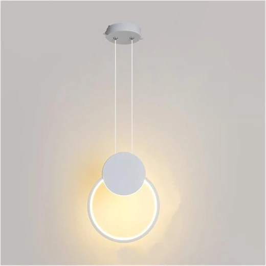 Φωτιστικό οροφής Ganden pakoworld led λευκό μεταλλικό Φ26,5x20εκ
