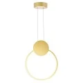 Φωτιστικό οροφής Ganden pakoworld led χρυσό μεταλλικό Φ26,5x20εκ