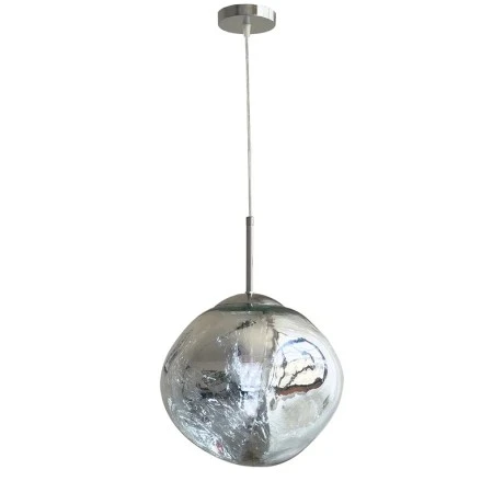 Ceiling lamp Henfa pakoworld silver metal with glass D26x26cm