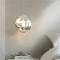 Ceiling lamp Henfa pakoworld silver metal with glass D26x26cm