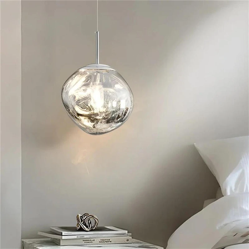Ceiling lamp Henfa pakoworld silver metal with glass D26x26cm