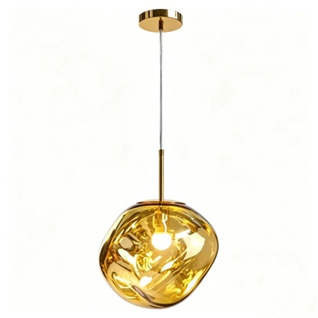 Ceiling lamp Henfa pakoworld gold metal with glass D26x26cm