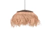 Hengiole Inart sisal ceiling lamp in natural-black color D60x40cm