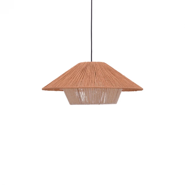 Ceiling light Jarpie Inart E27 rope in natural color D49.5χ20cm