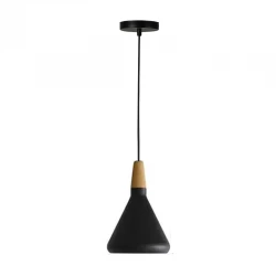 Ceiling lamp Jedren pakoworld black metal D18x27cm