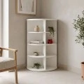 Γωνιακή ραφιέρα Benzal pakoworld λευκό MDF 80x30x120εκ