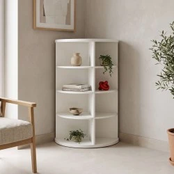 Corner shelf Benzal pakoworld white MDF 80x30x120cm