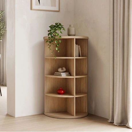 Corner shelf Benzal pakoworld sonoma MDF 80x30x120cm