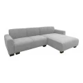 Reversible corner sofa Erros pakoworld fabric in light grey color 287x161x71cm