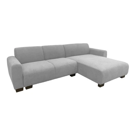Reversible corner sofa Erros pakoworld fabric in light grey color 287x161x71cm