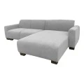 Reversible corner sofa Erros pakoworld fabric in light grey color 287x161x71cm