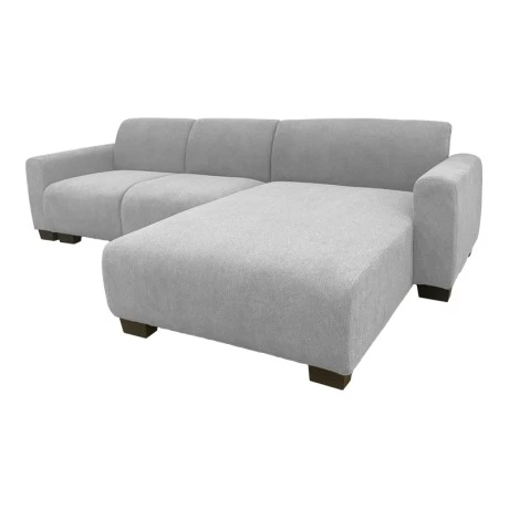 Reversible corner sofa Erros pakoworld fabric in light grey color 287x161x71cm