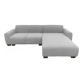 Reversible corner sofa Erros pakoworld fabric in light grey color 287x161x71cm